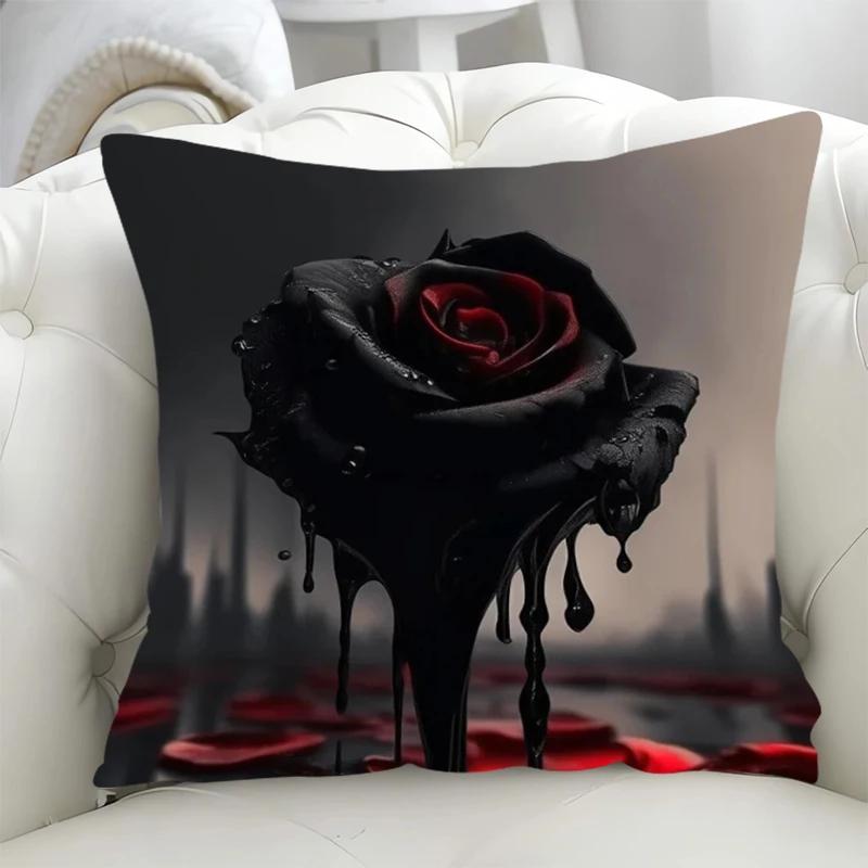 Sofa Cushion Cover 40*40 Rose Decorative Pillowcases 40x40 Covers for Bed Pillows Duplex Printing Pillowcase 45*45 Lounge Chairs