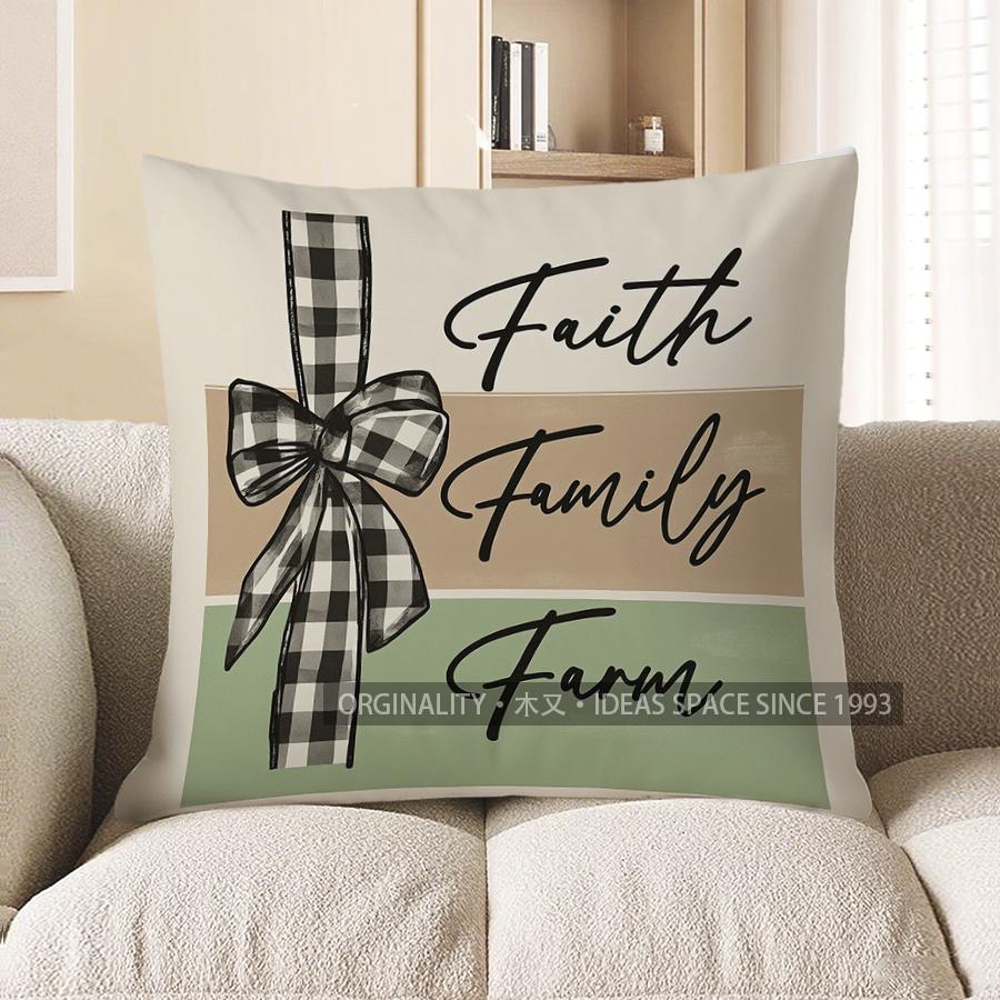 Home Decor Floral Basket With Bow Throw Pillow Cover Pattern Cushion Cover Suitable For Sofa Bedroom Car Pillow Cover