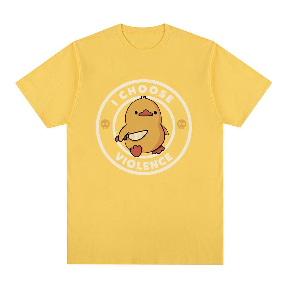 I Choose Violence T Shirt Funny Duck Humor Slogan Short Sleeve Tshirts Men Women 100 Cotton  2026 New  Tshirt Streetwear