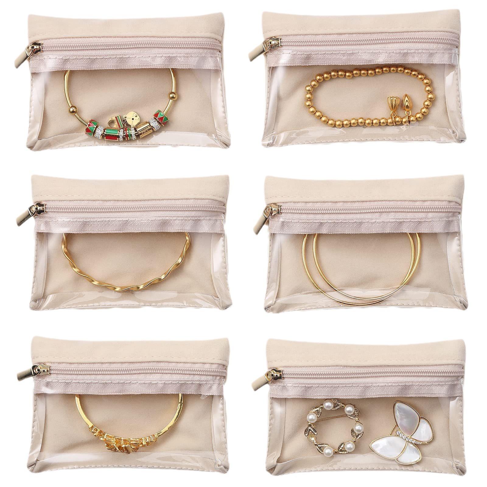 [Jewelry Bags] Travel Jewelry Bags - 6/12pcs Storage Pouches Organizer Case for Women jewelry boxes jewelry box organizer