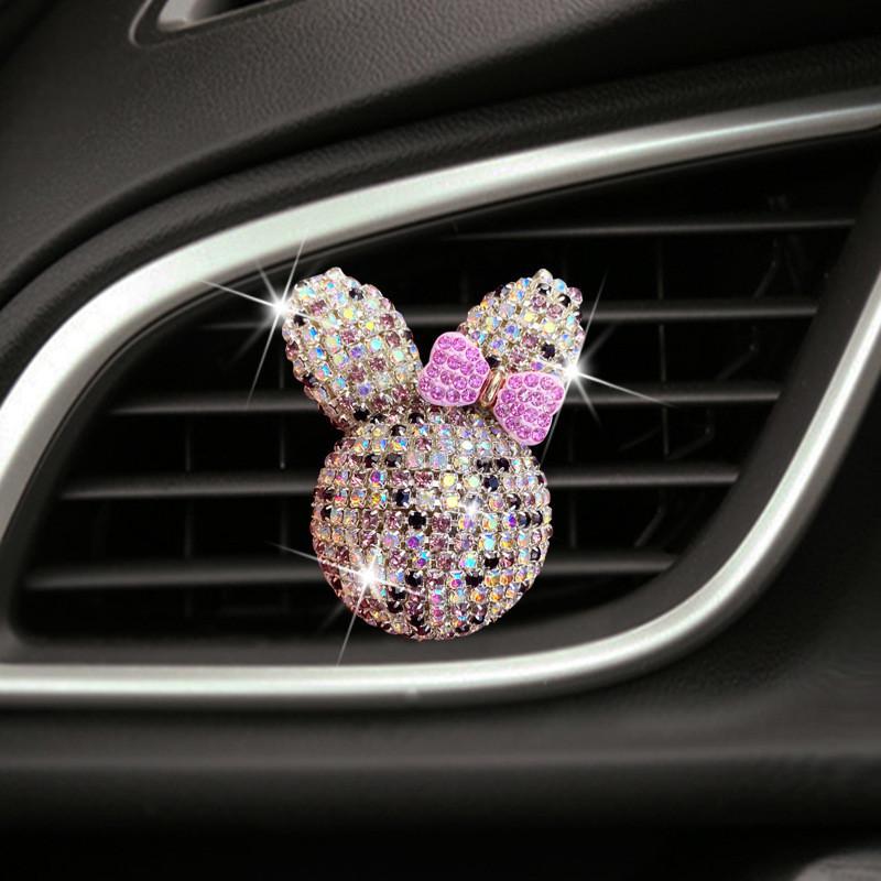 

Автомобильный парфюмерный клип на воздуховод со стразами, дизайн кролика, освежитель, украшения StyleI