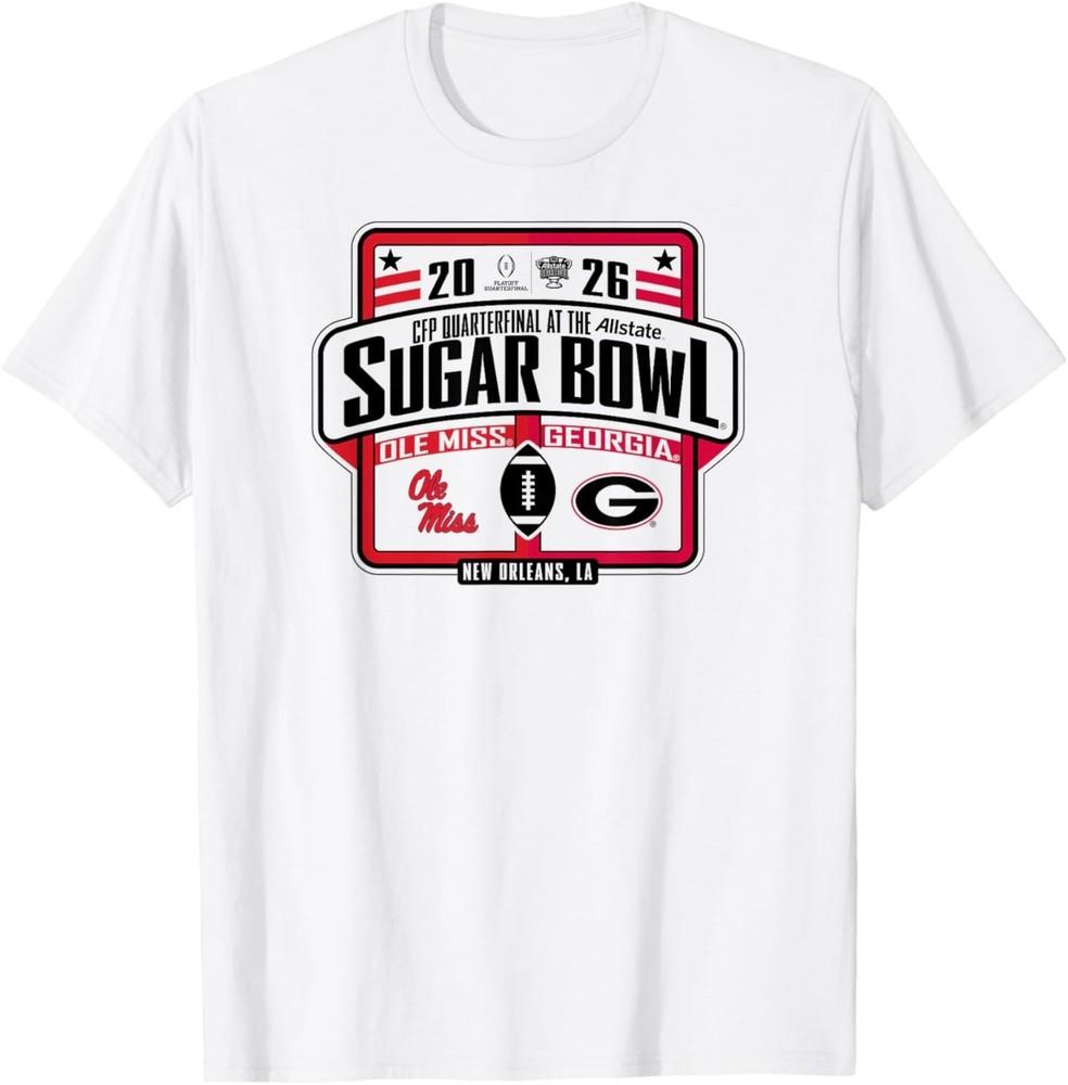 

Ole Miss Rebels vs Georgia Bulldogs Sugar Bowl CFP 2026 TShirt Unisex T-Shirt XXXL