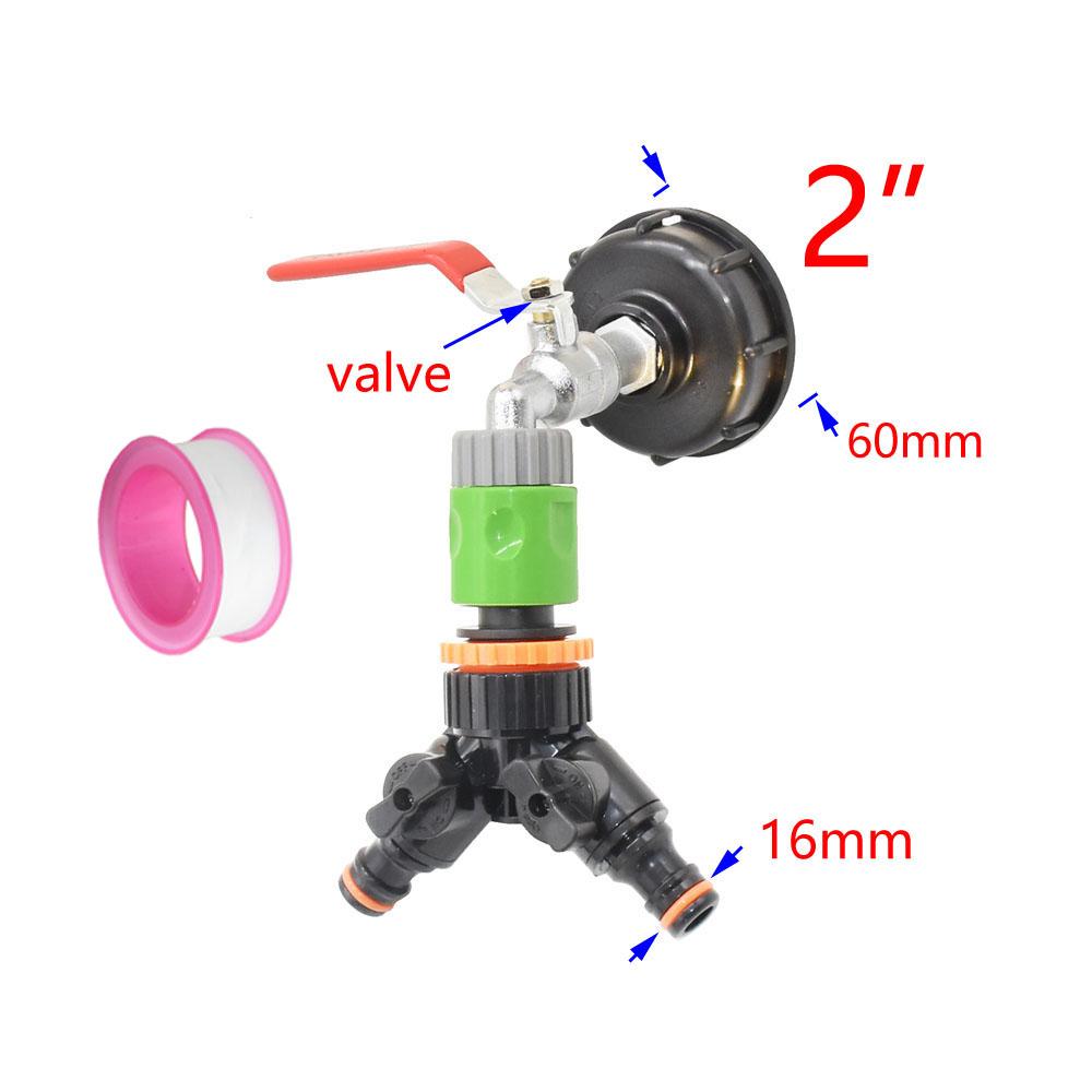 Farm IBC Tank Adapter 1/2" 3/4" 1" Thread Irrigation Valve Replacement Valve Garden Water Connectors Drain Couple