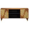 TV Cabinet with Door Honey Brown 105 x 33 x 46 cm Solid Mango Wood