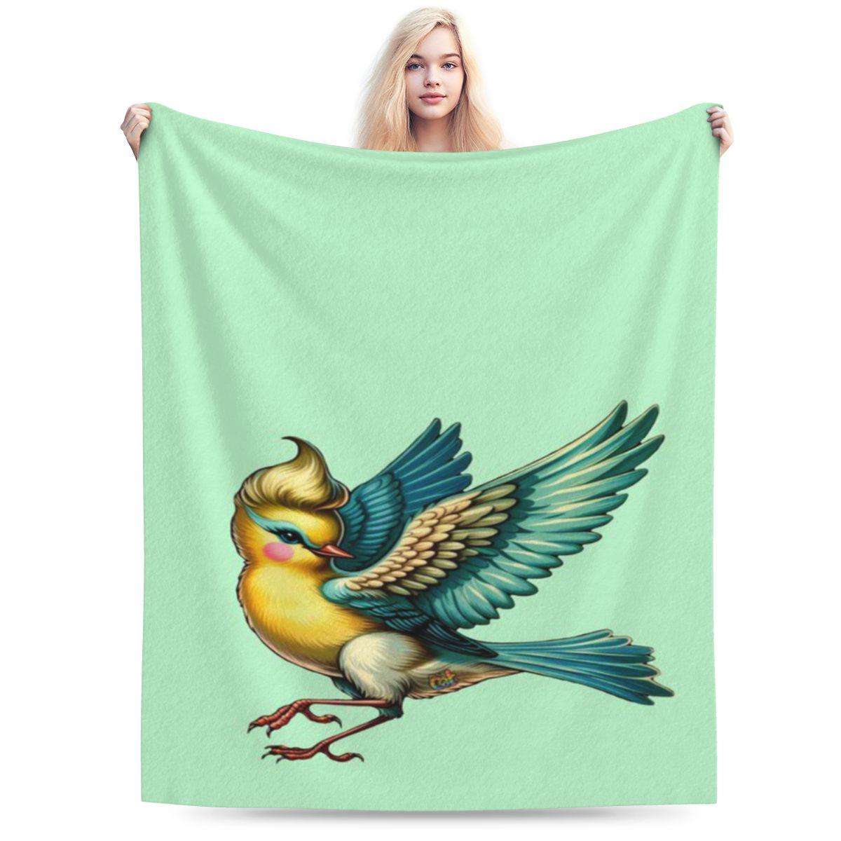 

Prancing Bluebird Personalized Warm Decorate Home An UltraSoft Micro Fleece Blanket 75x100cm 30x40in