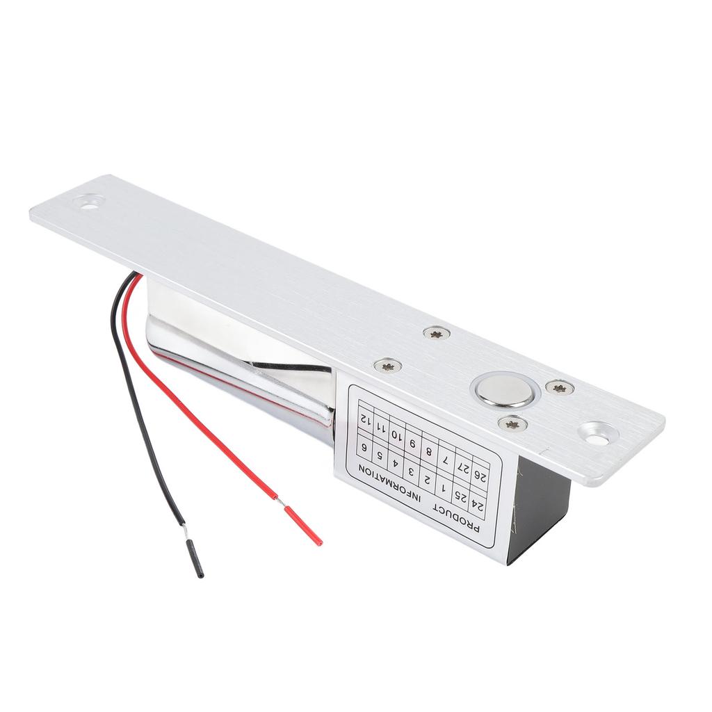 Electric Bolt Lock 12V Stainless Steel Aluminum Alloy Magnetic Electric Door Strike Lock for Access Control