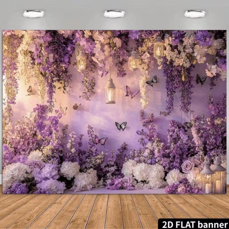 

Purple Wisteria Backdrop, Floral Background Cloth, Party Decor 47.2x31.5inch/120*80cm
