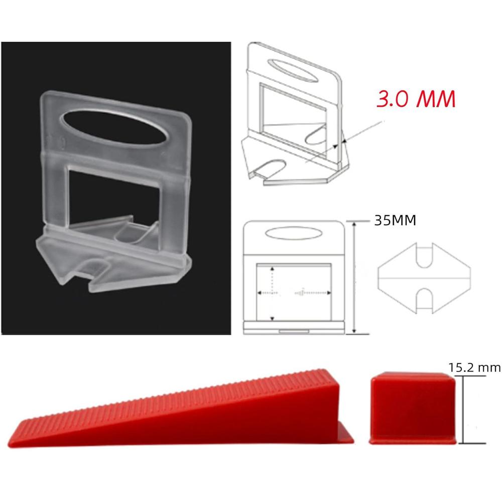 1/8" 3mm Gap Clip Tile Leveling Tool Kit Floor Wall Gap Tile Spacer Tiling Set