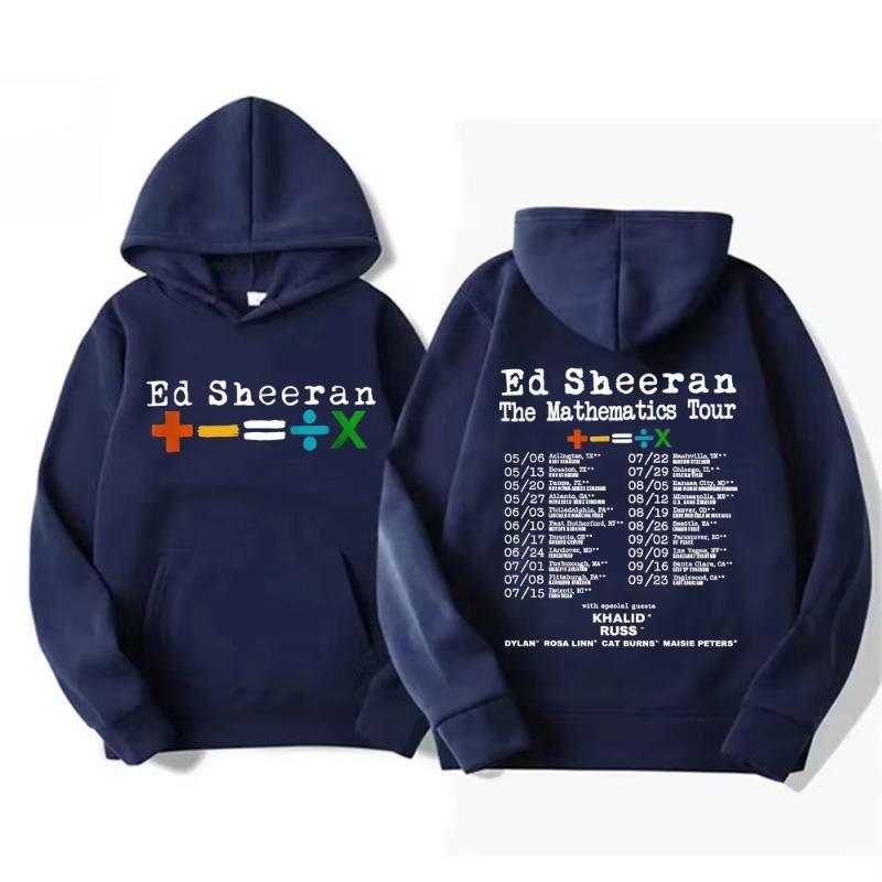 Ed Sheeran Mathematics Tour Double Sided Graphics Hoodie Men Women Fashion Aesthetic Comfort Street Hoodies Sweatshirt Tops