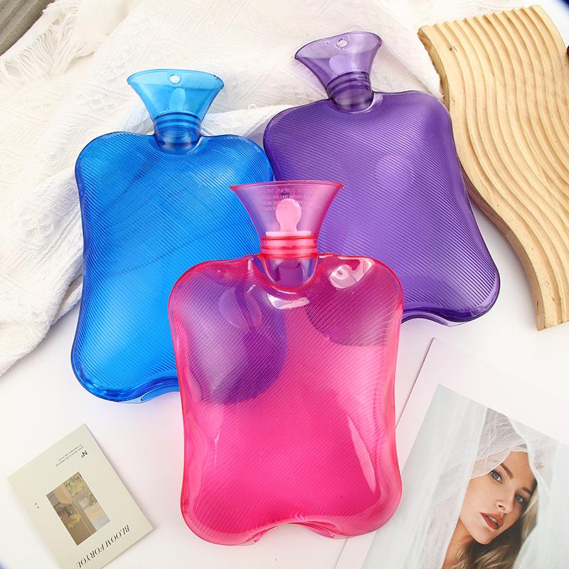 Transparent PVC Hot Water Bottle – Perfect for Warming Hands and Feet In Winter. Flushable and Essential for Staying Cozy.