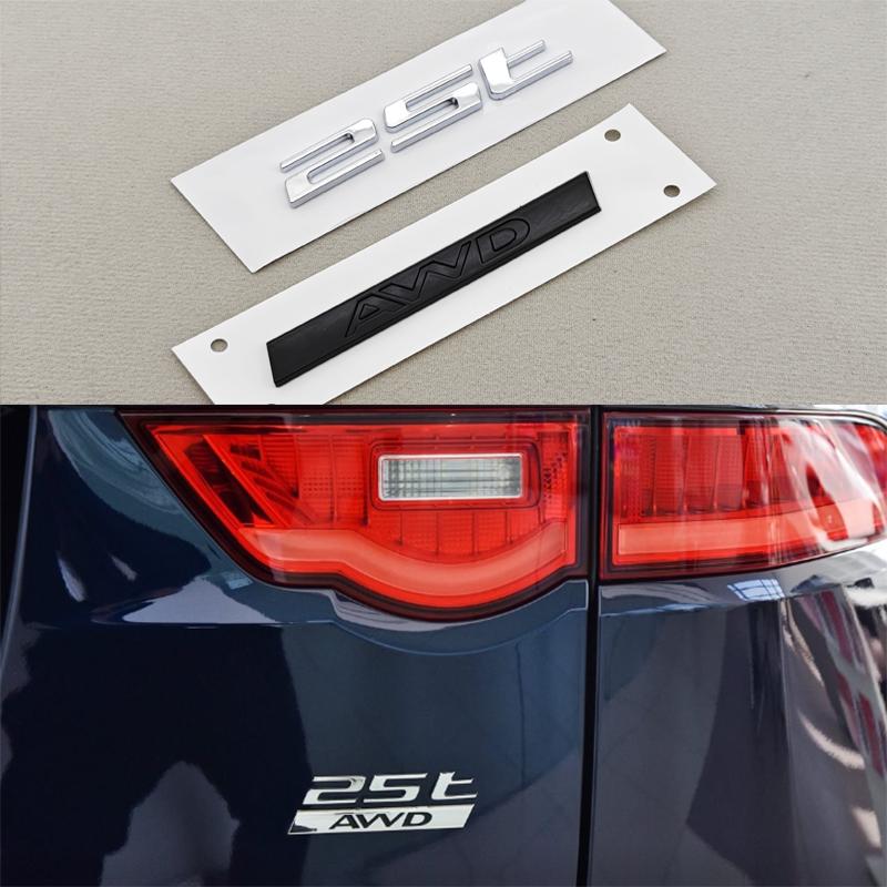 3D ABS Chrome Car Sticker Logo 25T AWD Badge Rear Trunk Emblem Decals For JAGUAR F-PACE SVR X761 E-PACE Auto AccessoriesSS9