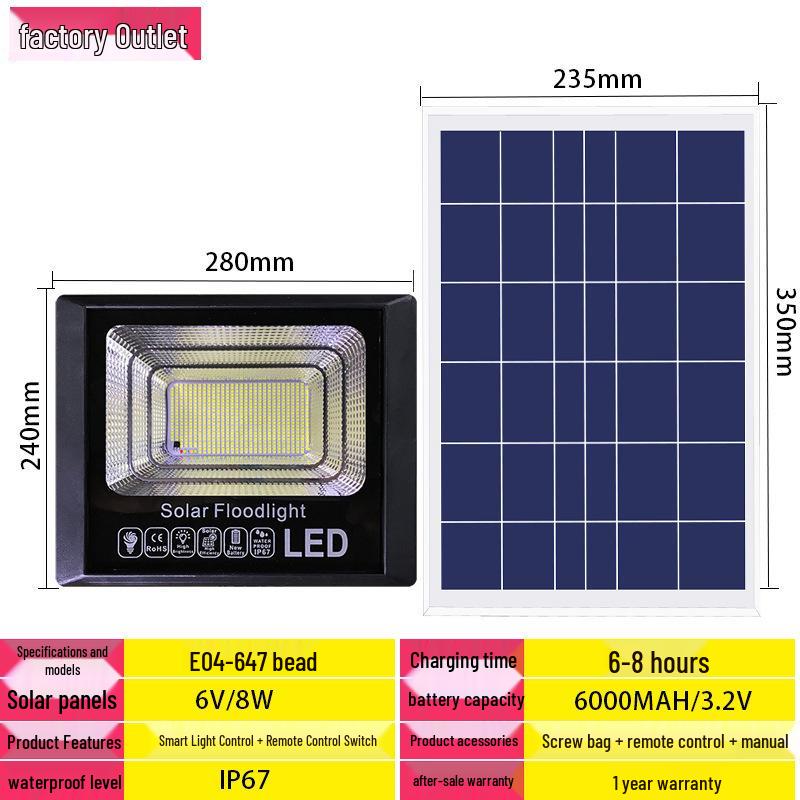 **Waterproof Super Bright Solar Courtyard Entrance Light**