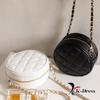 Circle Chain Quilted Mini Crossbody Bag (2 Colors)