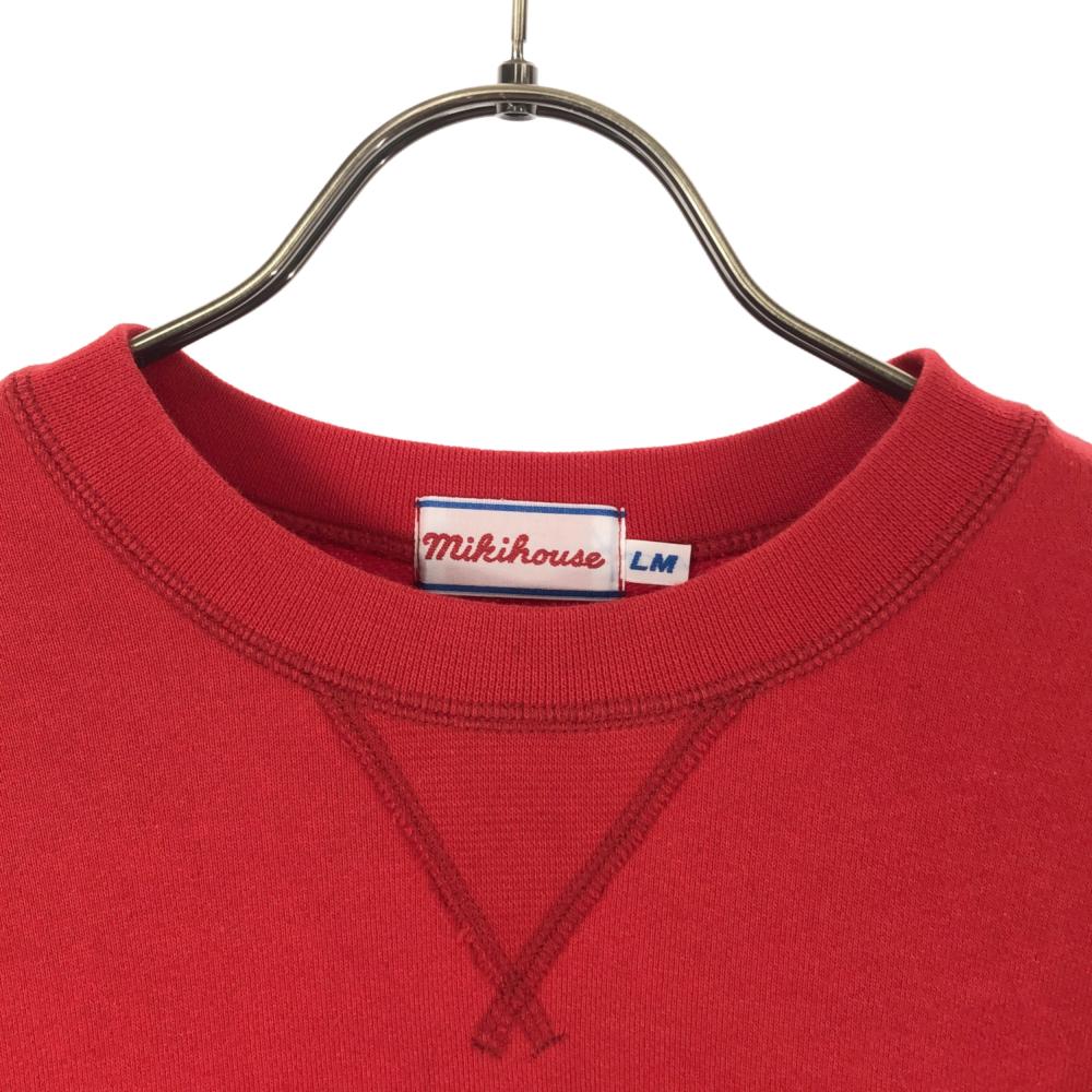 MIKIHOUSE Made In Japan Logo Patch Long Sleeve Sweat Trainer LM Red Men's Used
