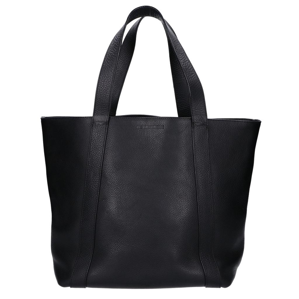 ANN DEMEULEMEESTER All leather Tote Bag blackUsed