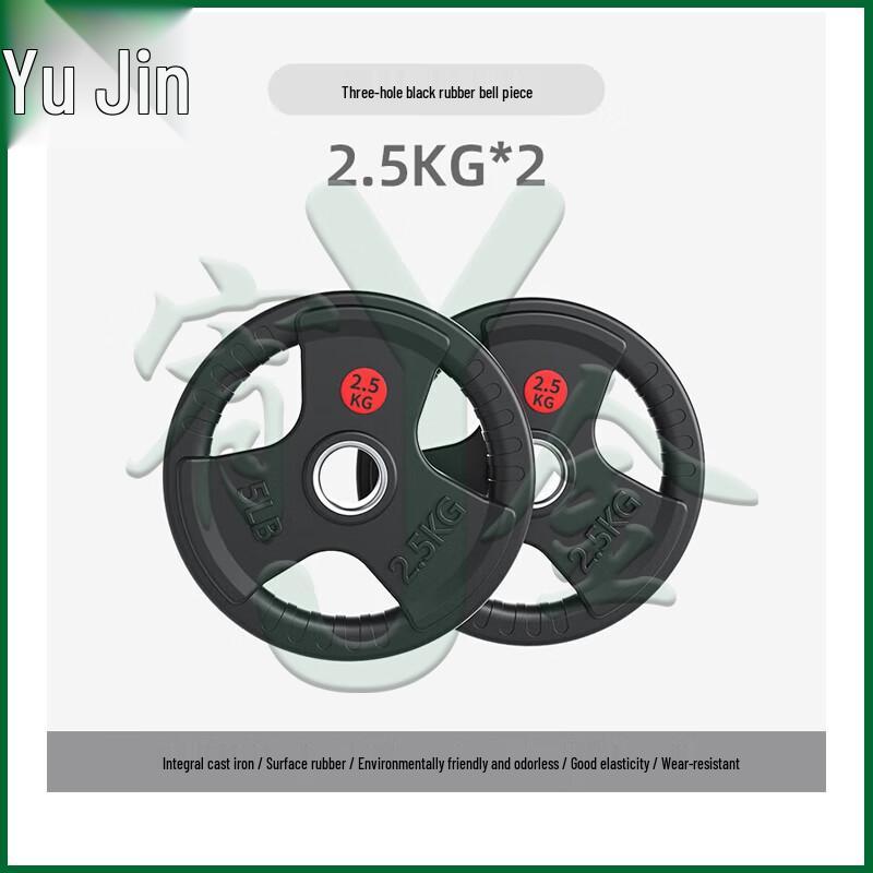 Rubber Coated Barbell Weight Plate Set