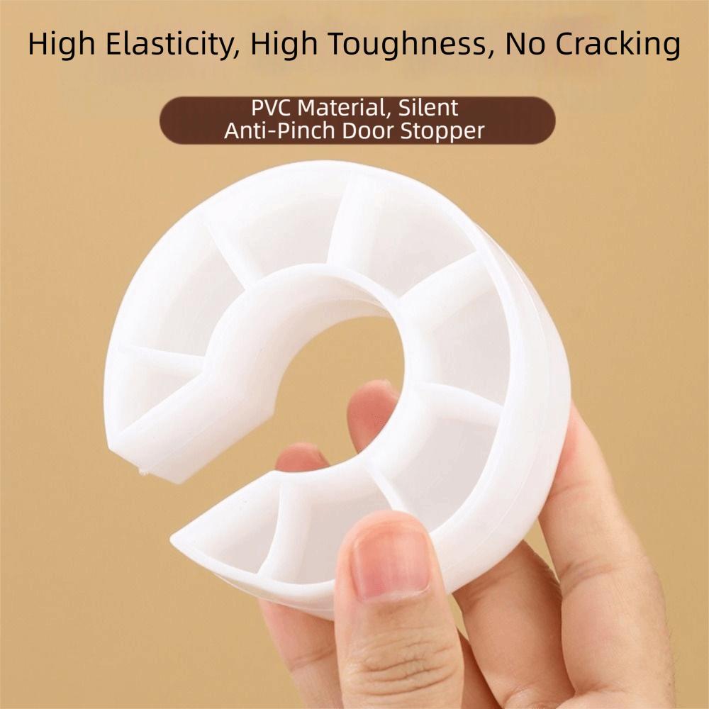 Hållare Mjuk PVC Dörrstoppare Ljudreducering Universell Passform Anti-smäll Skydd Tyst Design Anti-klämskydd Väggskydd Badrum