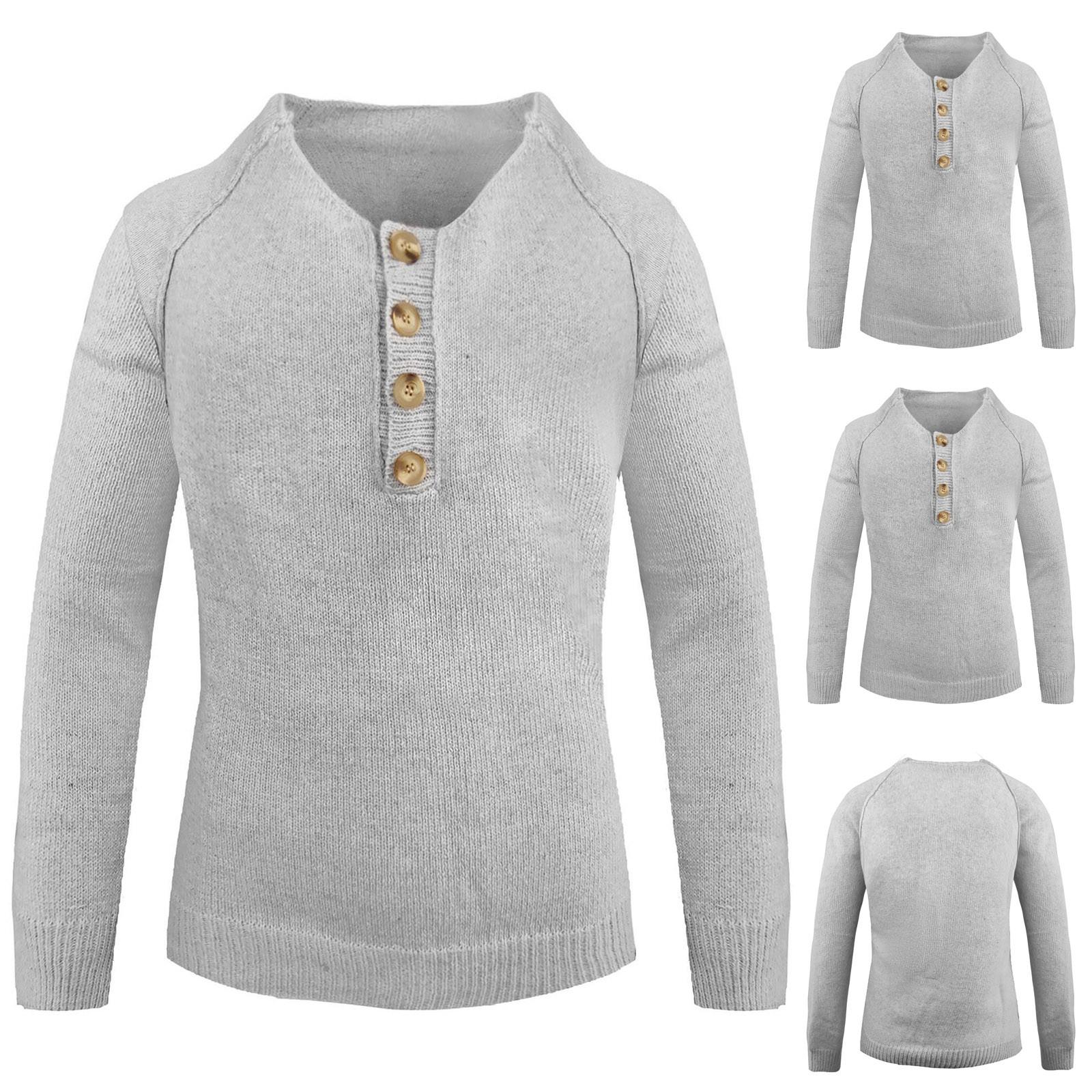 

Мода для отдыха с длинным рукавом Slim Fit вязаный свитер пуловер свитер