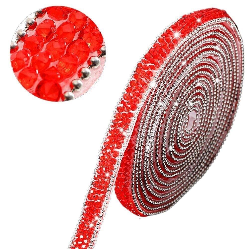 Self Adhesive Crystal Rhinestone Sticker DIY Sticker Bling Crystal Rhinestone Ribbon 1cm Width Diamond Ribbon