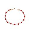 Grenzüberschreitendes vergoldetes Zirkonia Tennisarmband mit farbenfrohem Bling und minimalistischem Design