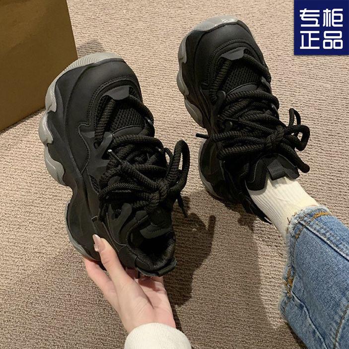 New Spring Sports and Leisure Women's Shoes Ins Autumn New Height Increase Fashion Color Matching Casual