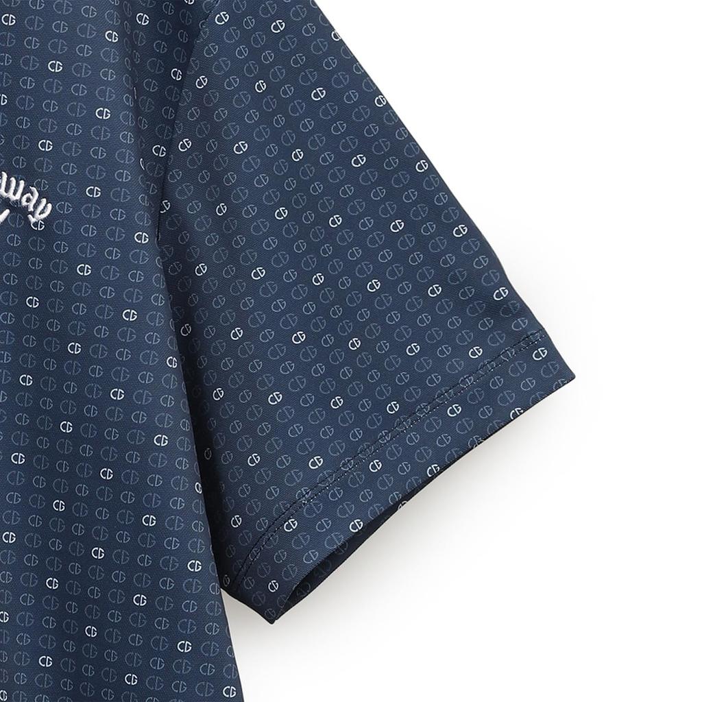 Short Sleeve Polo Shirt Quick UV Golf C25134110 L [Callaway] Men's (Sweat Wicking, Drying, Protection) / / 1120_Navy