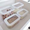 Plastförseglad förvaringslåda Transparent matbehållare Kaffebönsorganisatör Matförvaring Cerealdispenser Kök Köksartiklar
