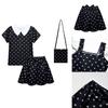 The Addams Family Wednesday Cosplay Costume Black Dress For Halloween Party