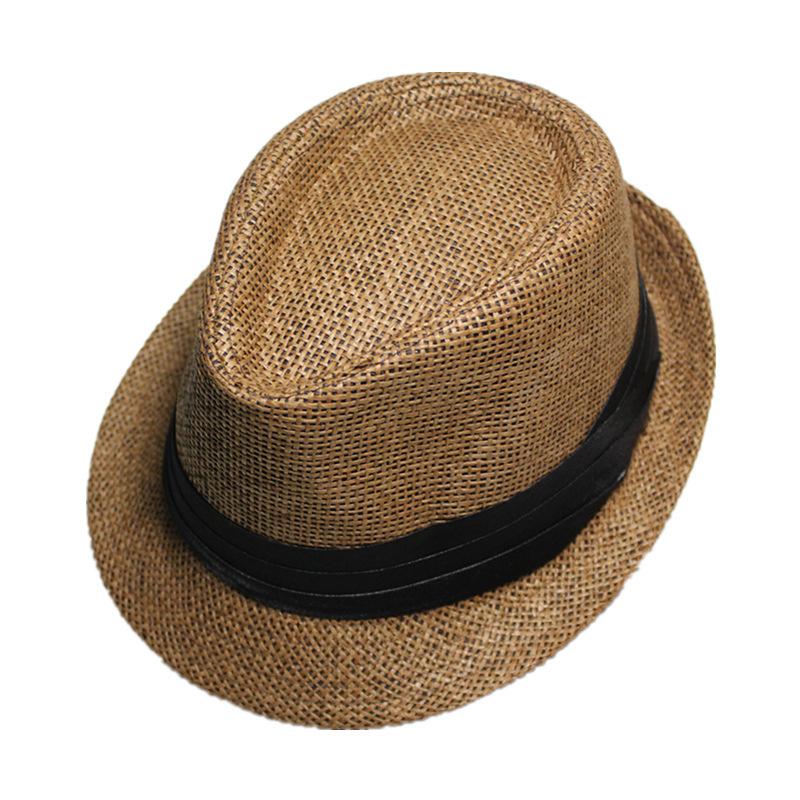 Tide Sun Hat British Summer Women's Hat Men's Straw Hat Top Hat Jazz Hat Couple Beach Hat