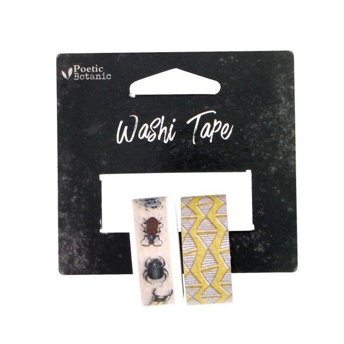 Washi tape Poetic botanic 1,5 cm 2 rouleaux