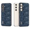 ABEEL For Samsung Galaxy S24+ Texture Case Genuine Cow Leather Coated PC+TPU Phone Cover