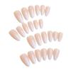 European Minimalist Almond White Gradient Detachable False Nails