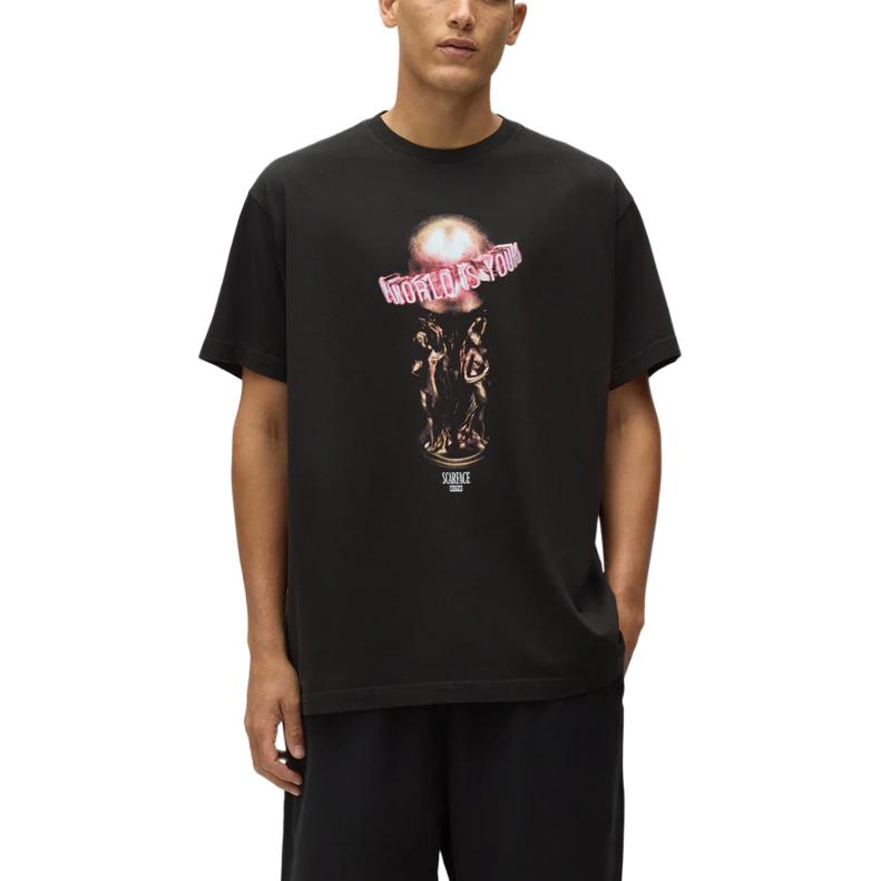 Kith For Scarface The World Is Yours Tee Black Men Tops KHM034177-001
