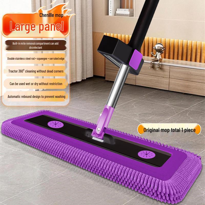 Dual-Use Rotating Flat Mop for Dry & Wet Cleaning – No-Wash Floor Mop for Tile