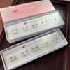 Heart-Shaped Flower & Butterfly Stud Earrings Ear Cuff - Cute Women's Jewelry