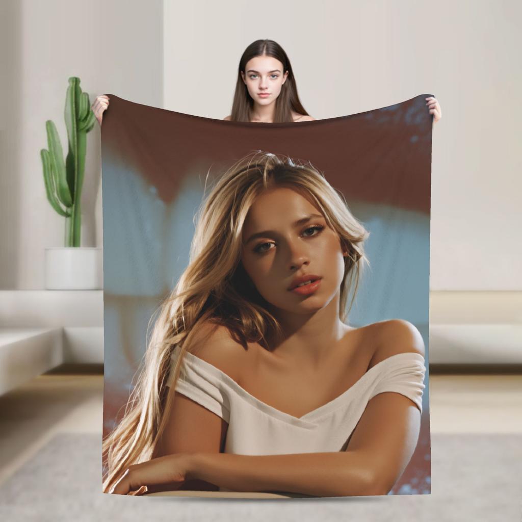 Coperta di Flanella Tate McRae Cantante Canadese Coperta Morbidissima per Divano Letto Viaggio Copriletto Novità Copri Divano Letto
