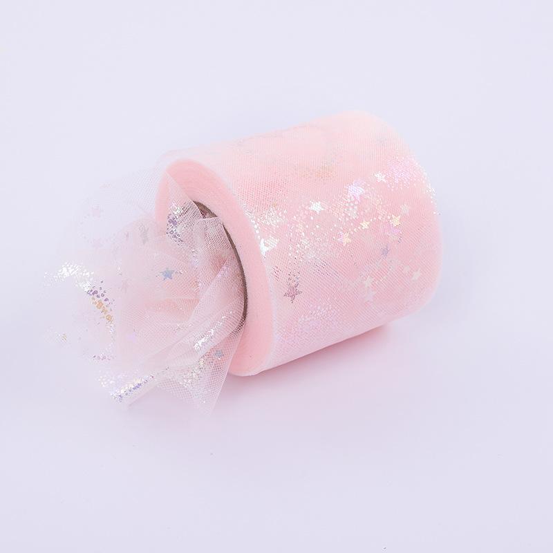 Rainbow Love Heart Tulle Ribbon for Crafts Gift Diy Package Wrap Decorative Ribbons Love Stars Lace Christmas Decor
