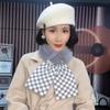Winter New Woolen Scarve Female Lace Mermaid Warm Neck Cover Knitted Wool Collar Splicing Scarve Women's Scarve