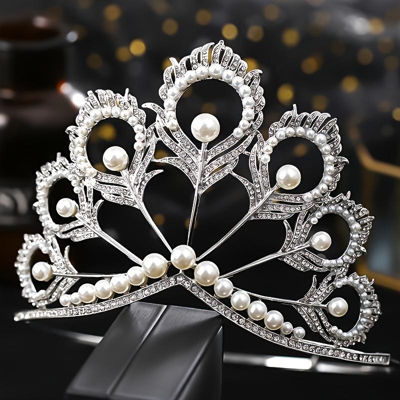 Silberne Kristall Diademe und Kronen Haarreif für Damen Party Braut Hochzeit Haarschmuck Schmuck Krone Diadem Haarreif Geschenk