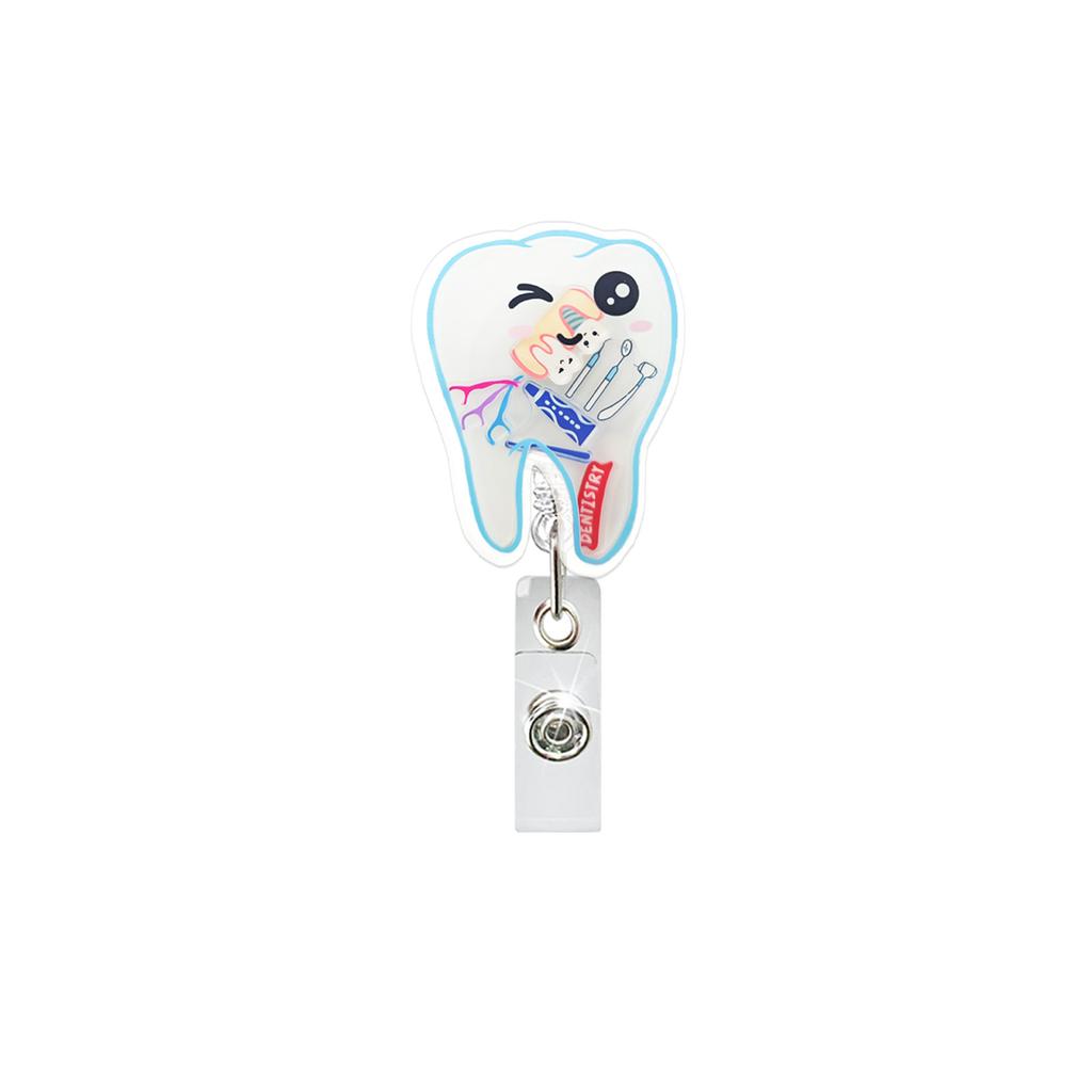Nurse Id Holder Compact Retractable Badge Clip Id Card Holder Stylish Acrylic Badge Holder For Exhibitions Schools Office