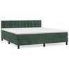 3141554 vidaXL Divan Bed and Mattress Dark Green 160x200cm Velvet