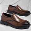 Business Leather Men Formal Shoes Luxury Brand  Men's Sport Shoes Loafers Breathable Slip On Black Driving Shoes Plus Size 37-45