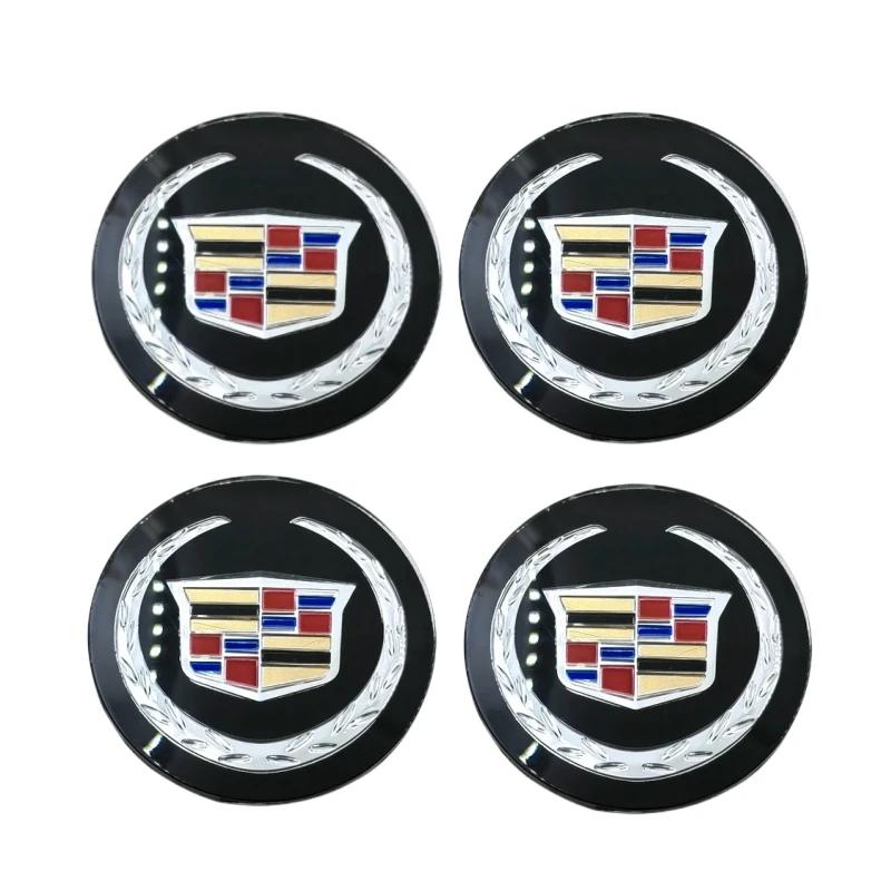 For Cadillac ATS CTS DTS STS SLS SLR XLR BLS Seville Escalade Tiburon CT6 60/65MM Car Wheel Center Hub Emblem Sticker Decoration
