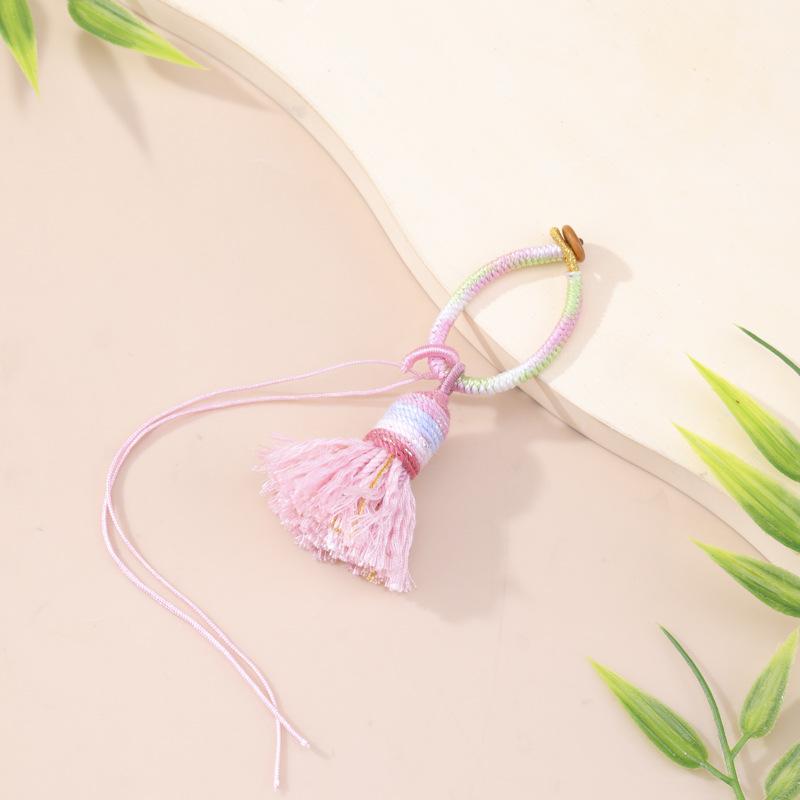 2Pcs Gradient Colorful Tassels DIY Pendant Crafts Clothing Decorative Curtain Bag Sewing Accessories Keychain Hanging Ornament