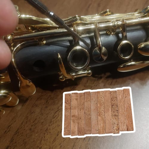 Yibuy 10-Piece Natural Clarinet Neck Cork Sheets, 81 X 11 X 2 Mm