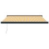 VidaXL Retractable Awning Yellow and White 3x2.5 M Fabric and Aluminum, Awning, Patio Awning, Outdoor Awning, Awning of 3154556