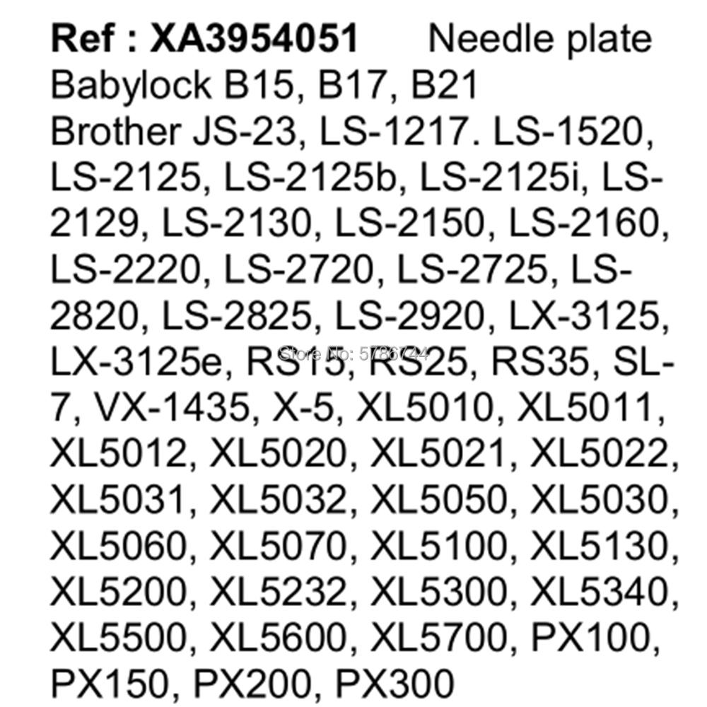 Podložka jehly #XA3954051 pro domácí šicí stroje Babylock B15,B17,B21,BL37, Brother řady JS,LS,LX,PX,RS,VX,XL