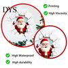 Realistic Christmas Glass Clings 3D Santa Claus Wall Sticker, Breaking Decal for Holiday Decoration, Creative Ornaments Waterproof PVC Art Indoor
