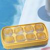 Silicone Ice Cube Tray Easy Release Flexible 8 Ice Cube Trays SquareIce Trays with Removable Lid for Freezer Cocktail
