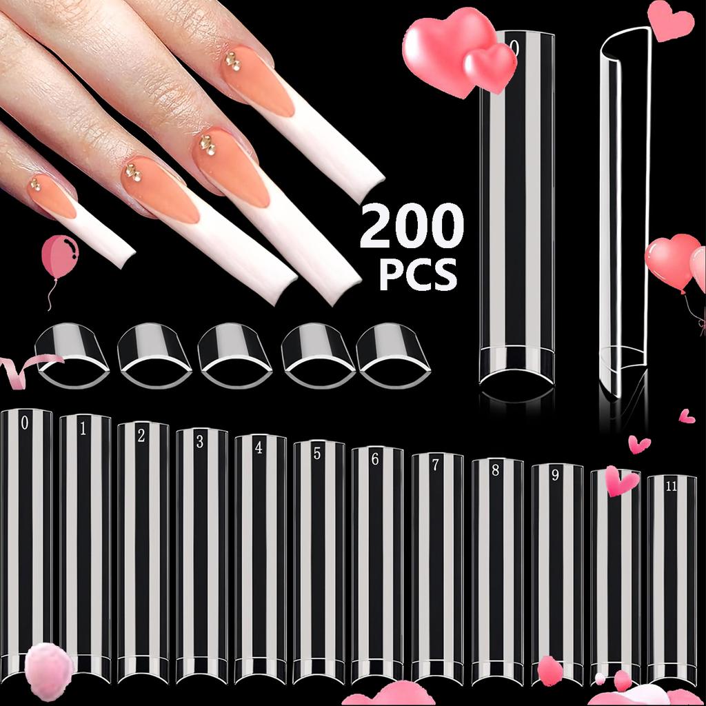 240PCS Short Almond Nail Tips Soft Gel Pre-Shaped Acrylic Nail Tips Half Matte Full Cover Nail Tips Clear Gelly Press On Nail